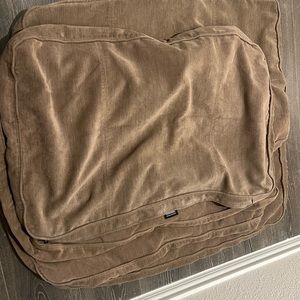 Lovesac Taupe Combed Chenille covers set 5x6